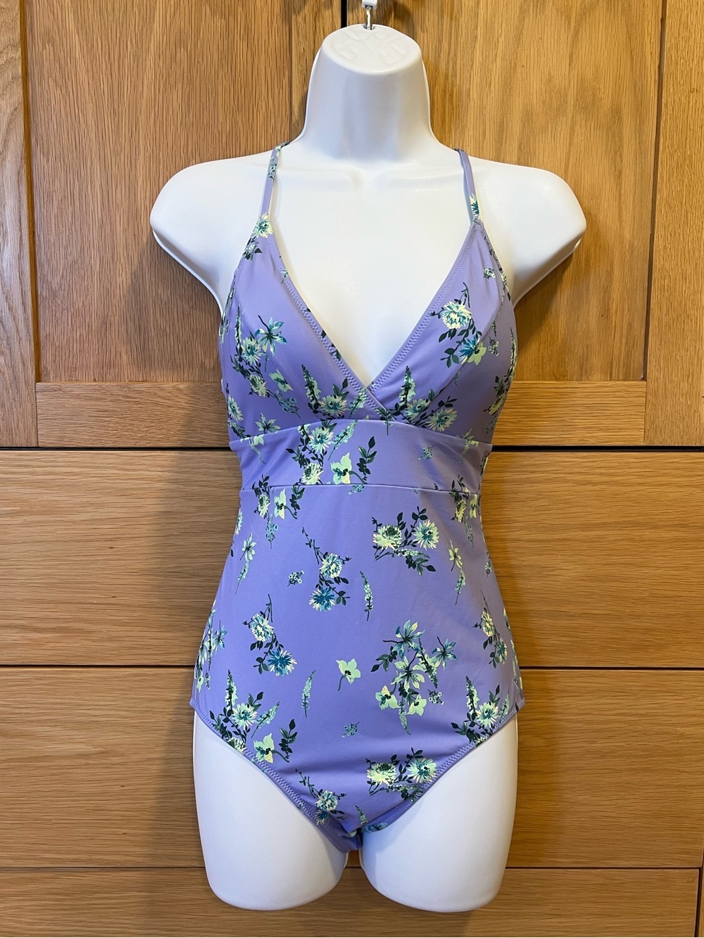 Vineyard Vines Sconset One-Piece Swimsuit Periwinkle Floral Size Small Beach